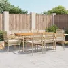 Image de vidaXL Ensemble à Manger de Jardin avec Coussins 9 pcs Table et Chaise de Terrasse Meubles de Patio Mobilier dExtérieur 3213583
