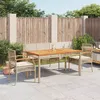 Image de vidaXL Ensemble à Manger de Jardin avec Coussins 4 pcs Table et Chaise de Terrasse Meubles de Patio Mobilier dExtérieur