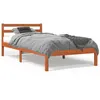 Image de vidaXL Cadre de lit cire marron 90x190 cm bois de pin massif 844138