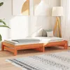 Image de vidaXL Lit de Jour avec Lit Gigogne Canapé-lit Lit d’Invité Meuble de Chambre à Coucher Intérieur Moderne Cire Marron 844402