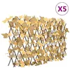 Image de vidaXL Treillis de Feuille dÉrable Artificiel Extensible 5 pcs Écran de Clôture Brise-vue d Intimité Décoration de 366595