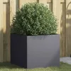 Image de vidaXL Jardinière Bac à Fleurs Pot de Plantes Boîte à Fleurs Jardinière Surélevée de Jardin Patio Terrasse Anthracite 841551
