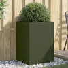 Image de vidaXL Jardinière Bac à Fleurs Pot de Plantes Boîte à Fleurs Jardinière Surélevée de Jardin Patio Terrasse Vert Olive 841586
