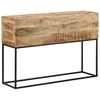 Image de vidaXL Table console 110x30x75 cm bois de manguier massif brut et fer bout de canapé table console de couloir table 376066