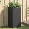 Image de vidaXL Jardinières 2 pcs noir 40x40x80 cm résine tressée 3210519