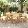 Image de vidaXL Chaises de jardin pliables lot de 6 blanc crème tissu 3208917