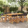 Image de vidaXL Chaises pliables de jardin lot de 8 gris foncé tissu 3208921