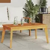 Image de vidaXL Table à Manger de Jardin Table de Repas Meuble de Terrasse Patio Balcon Arrière-cour Extérieur Moderne Bois 366383