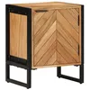 Image de Table de chevet - 40 x 30 x 50 cm - Bois massif manguier - Industriel - 1 porte