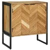 Image de Buffet Bas - vidaXL - Bois Massif dAcacia - Design Chevron - 70x35x75 cm - Marron