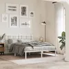 Image de vidaXL Cadre de Lit Métal avec Tête de Lit Lit Double avec Lattes et Pieds Lit Adulte de Chambre à Coucher Intérieur 376373