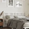 Image de vidaXL Tête de lit de remplacement métal blanc 160 cm 376408