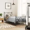 Image de vidaXL Cadre de Lit Métal avec Tête de Lit/Pied de Lit Sommier à Lattes Lit Adulte Lit Simple de Chambre à Coucher 376510