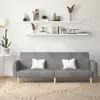 Image de vidaXL Canapé-lit à 2 places gris clair tissu 375784