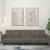 Image de vidaXL Canapé-lit à 2 places avec deux oreillers Gris foncé Velours 375817