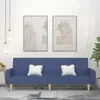 Image de vidaXL Canapé-lit à 2 places bleu tissu 375856