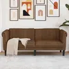 Image de vidaXL Canapé à 2 Places Siège avec Accoudoirs et Dossier Canapé Rembourré avec Pieds Meuble de Salon Moderne Marron 372584