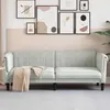 Image de vidaXL Canapé à 3 Places Siège avec Accoudoirs et Dossier Meuble de Salon Salle de Séjour Intérieur Moderne Gris Clair 372585