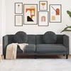 Image de vidaXL Canapé avec Coussins 3 Places Siège avec Accoudoirs et Dossier Fauteuil avec Pieds Salle de Séjour Moderne Gris 372643