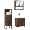 Image de Ensemble de meubles de salle de bain - VIDAXL - Chêne fumé - 3 pièces - Contemporain - A suspendre