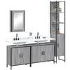 Image de vidaXL Ensemble de meubles de salle de bain 4 pcs Sonoma gris armoire de salle de bain armoire de bain meuble-lavabo de 3214813