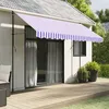 Image de vidaXL Tissu de remplacement de cantonnière d’auvent rayure bleu blanc 367745