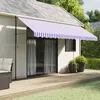 Image de vidaXL Tissu de remplacement de cantonnière d’auvent rayure bleu blanc 367747