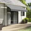 Image de vidaXL Tissu de remplacement de cantonnière d’auvent rayure anthracite 367762