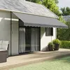 Image de vidaXL Tissu de remplacement de cantonnière d’auvent rayure anthracite 367765