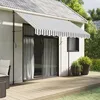 Image de vidaXL Tissu de remplacement de cantonnière d’auvent anthracite blanc 367786