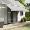 Image de vidaXL Tissu de remplacement de cantonnière d’auvent anthracite blanc 367788