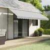 Image de vidaXL Tissu de remplacement de cantonnière d’auvent anthracite blanc 367789