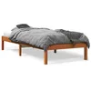 Image de vidaXL Cadre de lit cire marron 75x190 cm bois de pin massif 844833