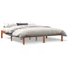 Image de vidaXL Cadre de lit cire marron 160x200 cm bois de pin massif 844863