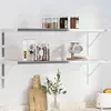 Image de vidaXL Supports détagères 4 pcs 40x25x25 cm argenté acier inoxydable 30300