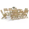 Image de vidaXL Chaises pliables de jardin lot de 8 bois massif dacacia chaise de jardin en bois chaise pliable meuble 3214229