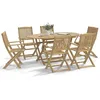 Image de vidaXL Chaises de jardin pliantes lot de 6 545x58x90 cm bois dacacia chaise de jardin en bois chaise pliable meuble 3214230