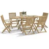 Image de vidaXL Ensemble à manger de jardin 7 pcs Bois dacacia solide ensemble de salle à manger dextérieur meuble de salle à 3214238