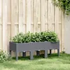 Image de vidaXL Jardinière avec Pieds Bac à Fleurs Pot à Plantes Boîte à Fleurs Jardin Terrasse Patio Extérieur Bleu Gris 367896