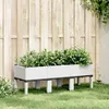 Image de vidaXL Jardinière avec Pieds Lit Surélevé Bac à Fleurs Pot de Plantes Jardin Patio Terrasse Arrière-cour Extérieur Blanc 367899