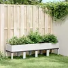 Image de vidaXL Jardinière avec Pieds Lit Surélevé Bac à Fleurs Pot de Plantes Jardin Patio Terrasse Arrière-cour Extérieur Blanc 367904