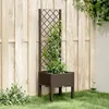 Image de vidaXL Jardinière avec Treillis Lit Surélevé de Jardin Pot de Fleurs Bac à Plantes Boîte de Plantation Patio Terrasse 367920