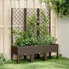 Image de vidaXL Jardinière avec Treillis Lit Surélevé Bac à Fleurs Pot de Plantes Boîte à Fleurs Jardin Patio Terrasse Extérieur 367930