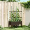 Image de vidaXL Jardinière avec Treillis Lit Surélevé Bac à Fleurs Pot de Plantes Boîte à Fleurs Jardin Patio Terrasse Extérieur 367955