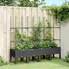 Image de vidaXL Jardinière avec Treillis Lit Surélevé Bac à Fleurs Pot de Plantes Boîte à Fleurs Jardin Patio Terrasse Extérieur 367963