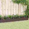 Image de vidaXL Jardinière avec piquets marron 3635x435x435 cm PP bac à fleurs support de jardinière support de fleurs bac à 368026