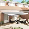 Image de vidaXL Auvent rétractable anthracite et blanc 5x3 m tissu et aluminium 3216127