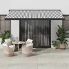 Image de vidaXL Auvent rétractable anthracite et blanc 45x3 m tissu/aluminium auvent auvent de porte auvent de jardin store 3216131
