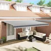Image de vidaXL Auvent rétractable anthracite et blanc 5x3 m tissu et aluminium 3216132