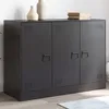 Image de vidaXL Buffet noir 99x39x73 cm acier 841721